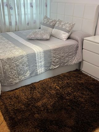 Alfombra marrón de 120x170 con destellos plata