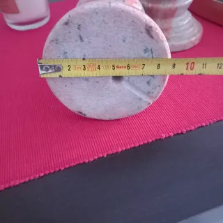 Conjunto 2 peças em mármore rosa