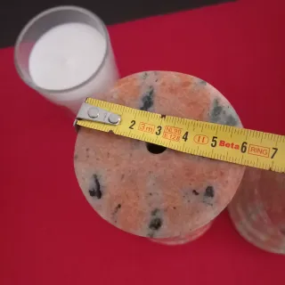 Conjunto 2 peças em mármore rosa