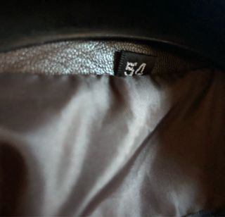 Chaqueta de piel marrón hombre