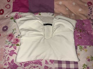 Top Zara Corazón Blanco