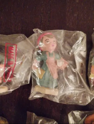 Lote 10 Figuras Belén Cabezones 5cm de los años 70