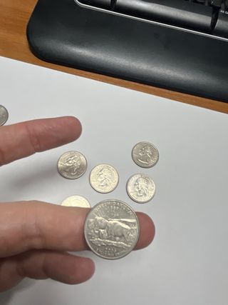 8 Monedas Cuarto de Dólar USA Diferentes