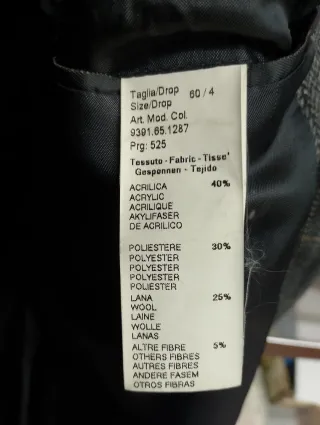 Giacca uomo misto lana grigia