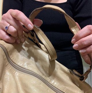 Bolso de piel Napa Beige