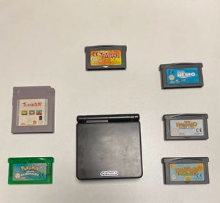 Nintendo Game Boy Advance SP Negra + 5 Juegos