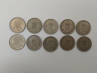 10 MONEDAS 1 PESETA 1966  74