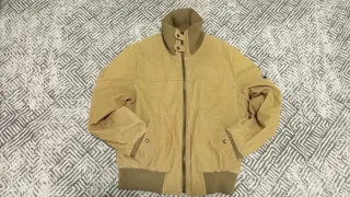 Chaqueta de pana beige y verde