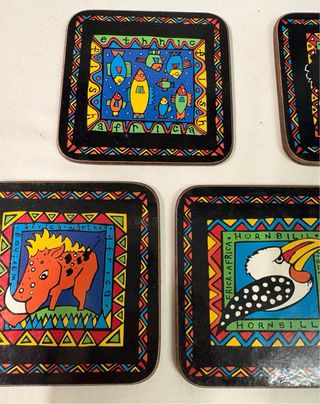 Set 5 Sottobicchieri Africani Collezione