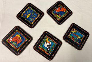 Set 5 Sottobicchieri Africani Collezione