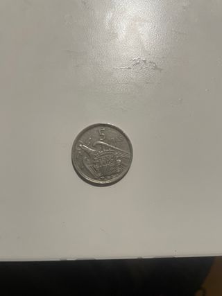 2 Monedas  Antiguas España Franco de 1957 5 peseta