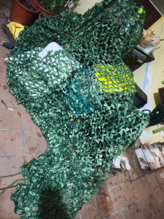 Red de camuflaje verde