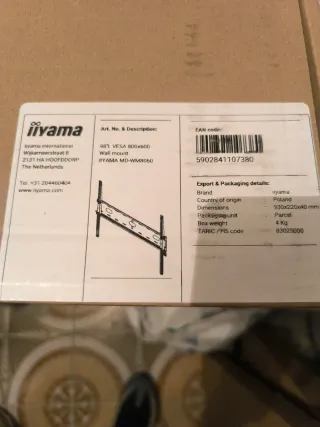 Soporte Pared TV iiyama VESA 800x600