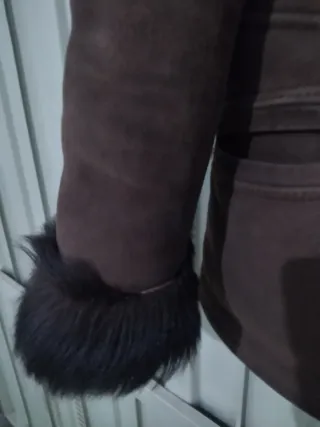 Chaquetón ante y pelo marrón