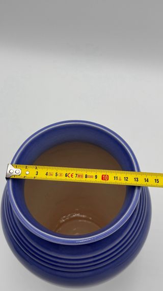 Vaso moderno blu cobalto in ceramica