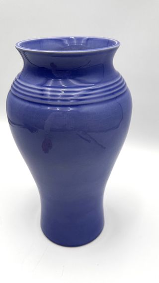 Vaso moderno blu cobalto in ceramica