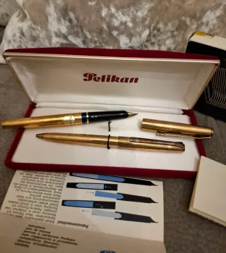 Rara PARURE PELIKAN 60 ORO Stilografica