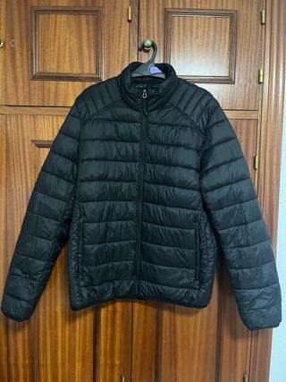 Chaqueta Puffer Negra Hombre Talla L