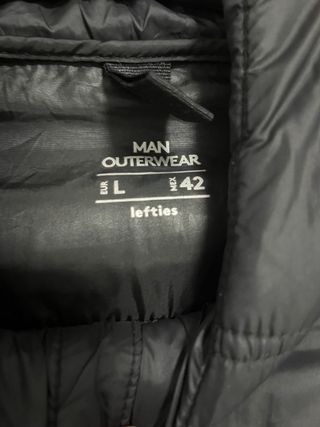 Chaqueta Puffer Negra Hombre Talla L