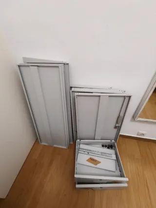 Armario Metálico Gris/plata con Puertas y Cajones