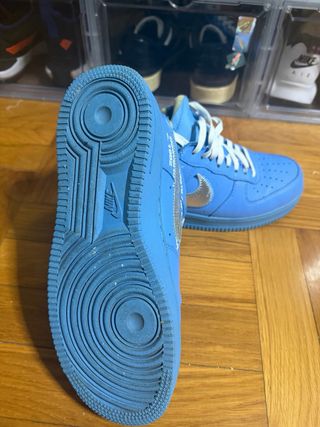 Nike Air Force 1 Off-White Azul Plata