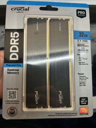 Crucial Pro DDR5 32GB (2x16GB) 6000MHz RAM CL48