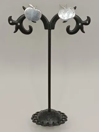 Orecchini lobo donna forma di mela argento 925