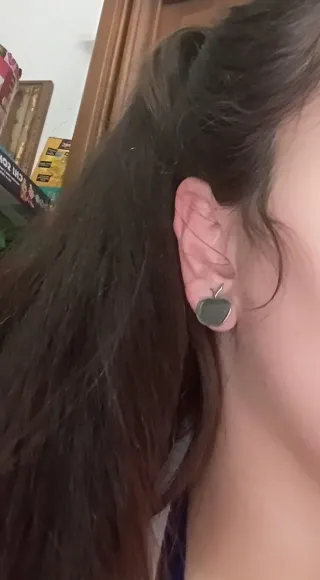 Orecchini lobo donna forma di mela argento 925