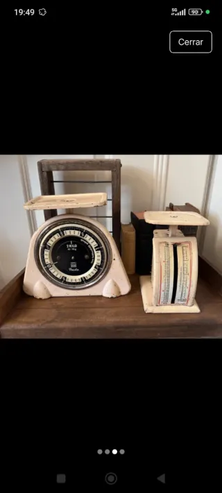 Coppia di Bilance da Cucina Antiche (decorazione)