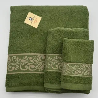 Set 3 Toallas Algodón Portugal Verde