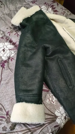 Chaqueta borrego Mango negra y blanca