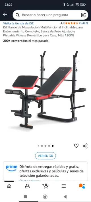 Banco de pesas y abdominales