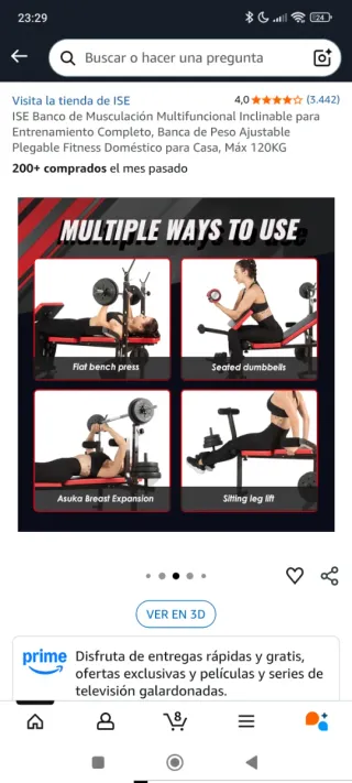 Banco de pesas y abdominales