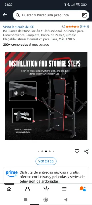 Banco de pesas y abdominales