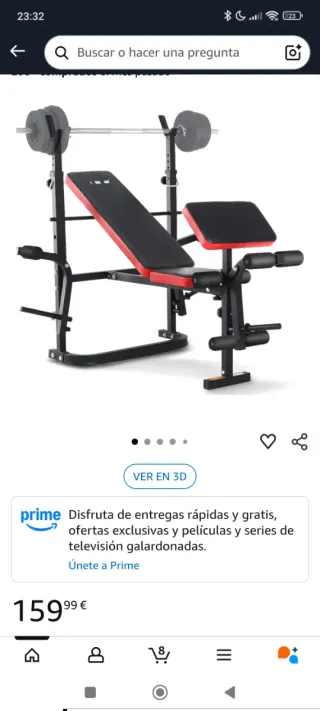 Banco de pesas y abdominales