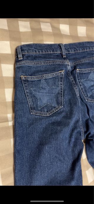 Pantalón vaquero recto con estrellas