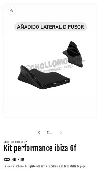 Difusor trasero para Seat Ibiza 6F.