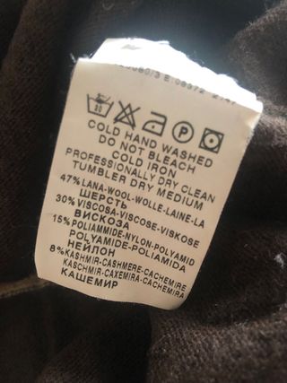 Maglione a righe marrone e giallo