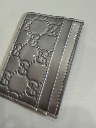 Portacarte Gucci monogramma argento