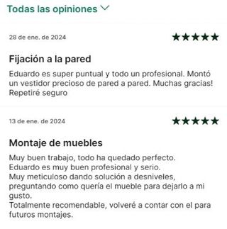 Mobiliario de almacenamiento. Montaje profesional