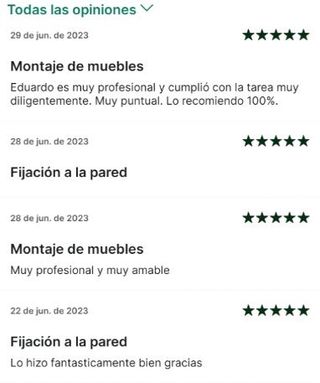 Mobiliario de almacenamiento. Montaje profesional