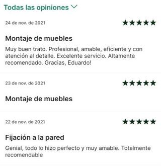 Mobiliario de almacenamiento. Montaje profesional