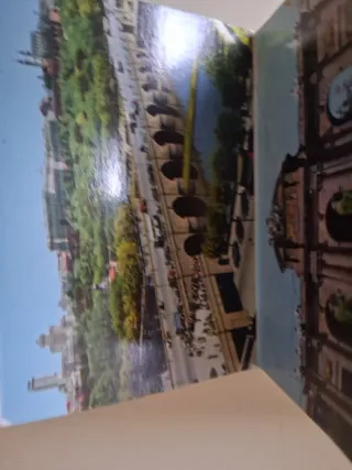 Postal Vintage Coche Anglia Mujer Madrid