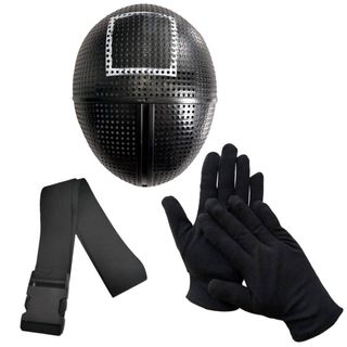 Disfraz Guardia Juego Calamar Talla XL + Mascara