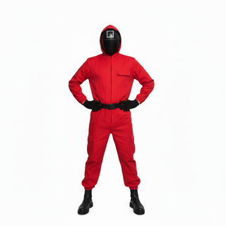 Disfraz Guardia Juego Calamar Talla XL + Mascara