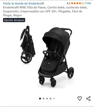 Carrito de bebé Kinderkraft negro