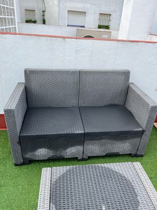 Conjunto Muebles Jardín Terraza Ratán sintético