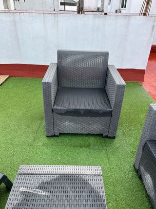 Conjunto Muebles Jardín Terraza Ratán sintético