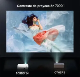 Proyector Yaber 8500 lumenes y pantalla nuevo