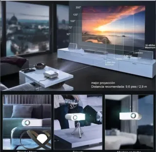 Proyector Yaber 8500 lumenes y pantalla nuevo